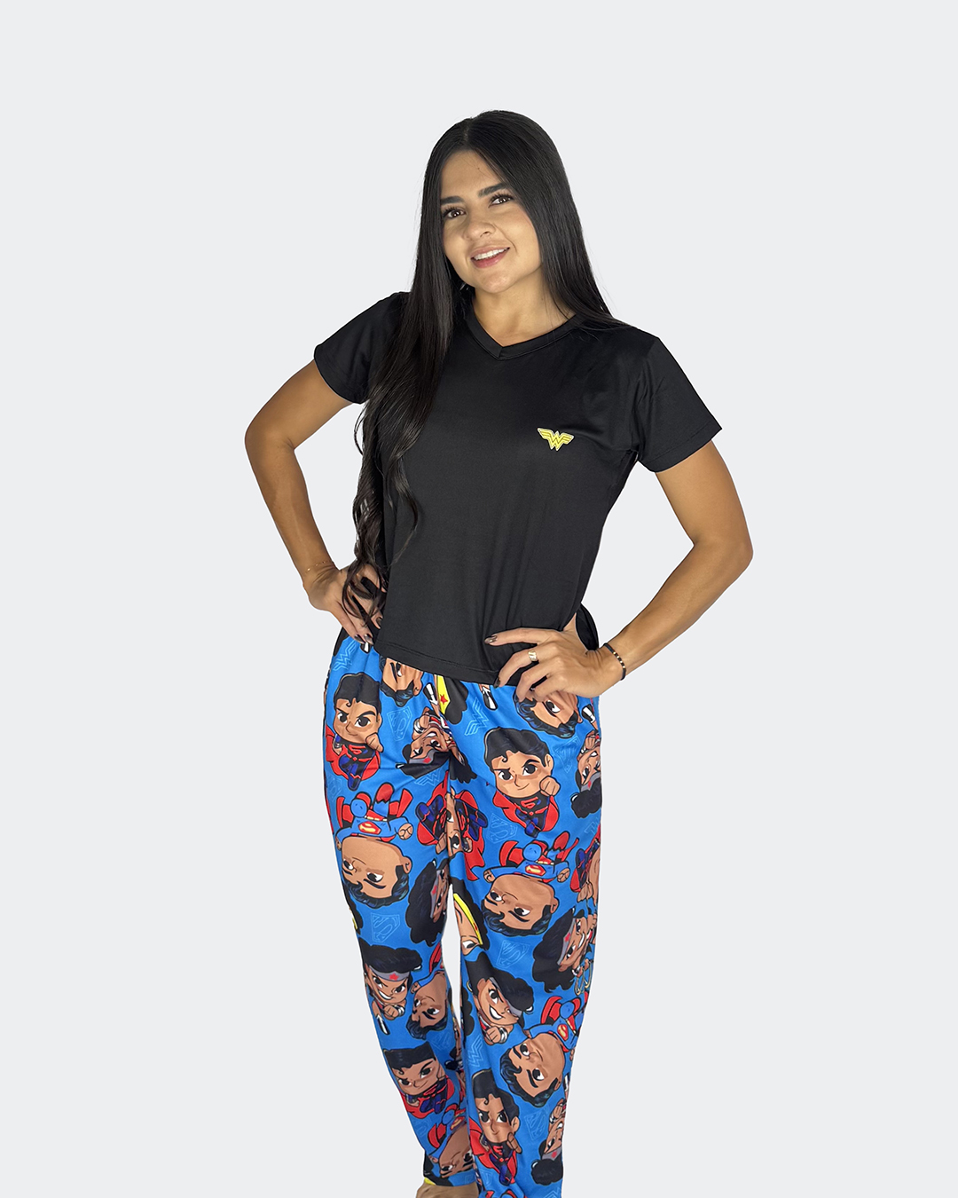 Pijama Superman & Mujer Maravilla